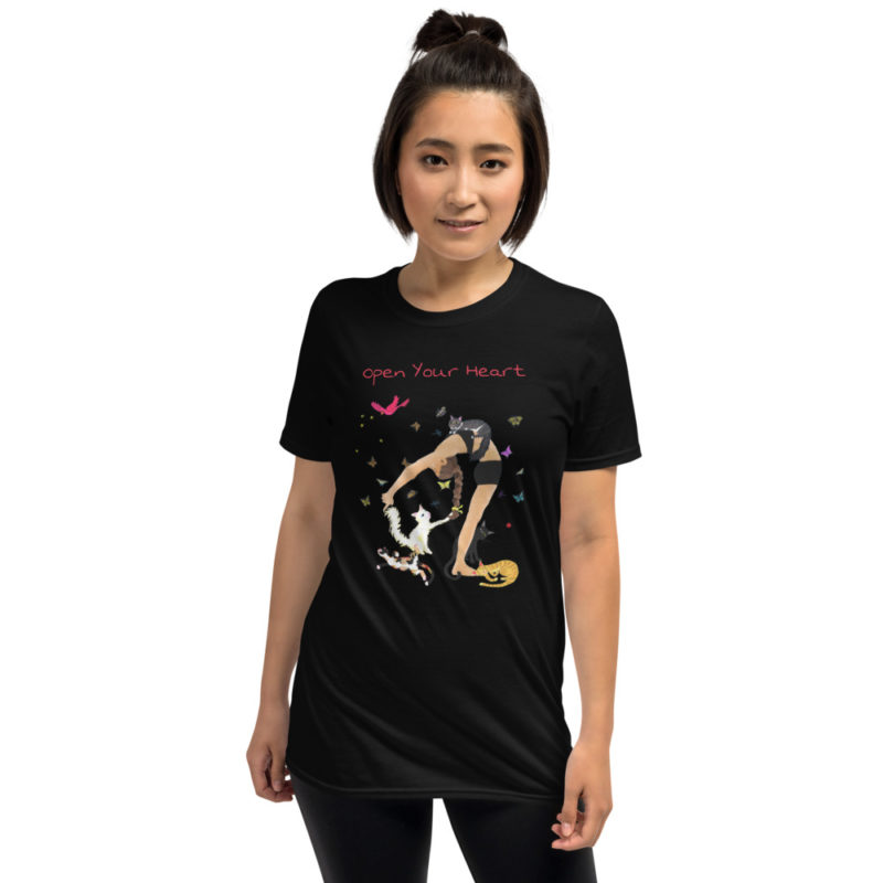 Open Your Heart with a Half Moon Backbend Short-Sleeve T-Shirt - Image 2