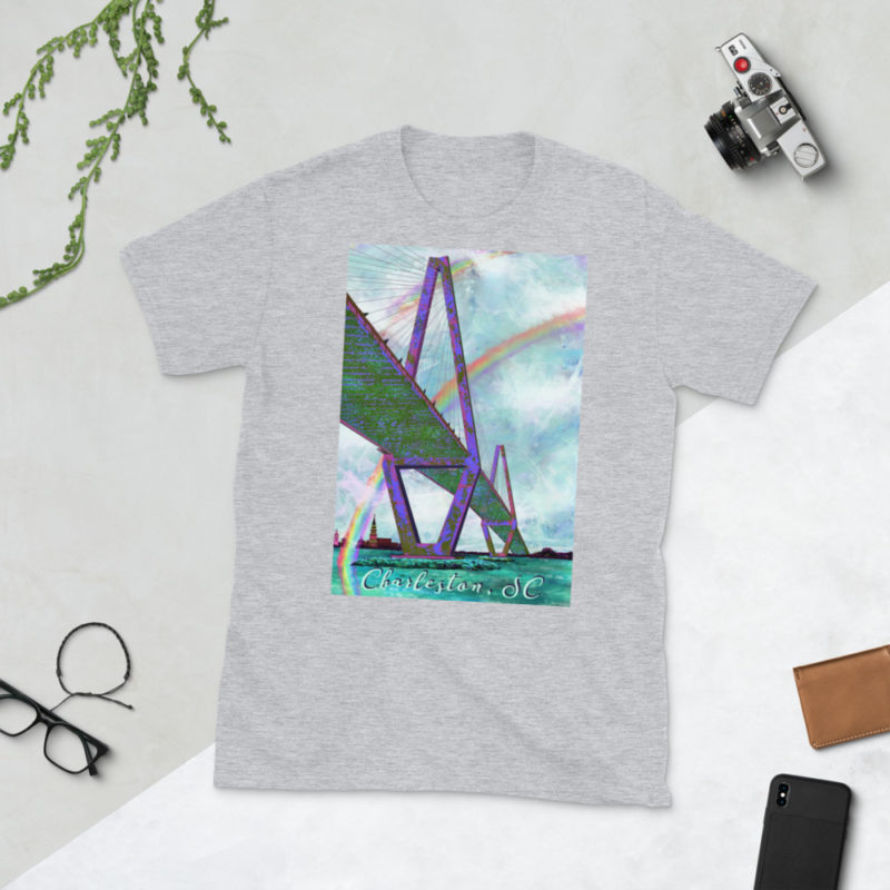 Charleston, SC, Arthur Ravenel Jr Bridge, Short-Sleeve T-Shirt - Image 9