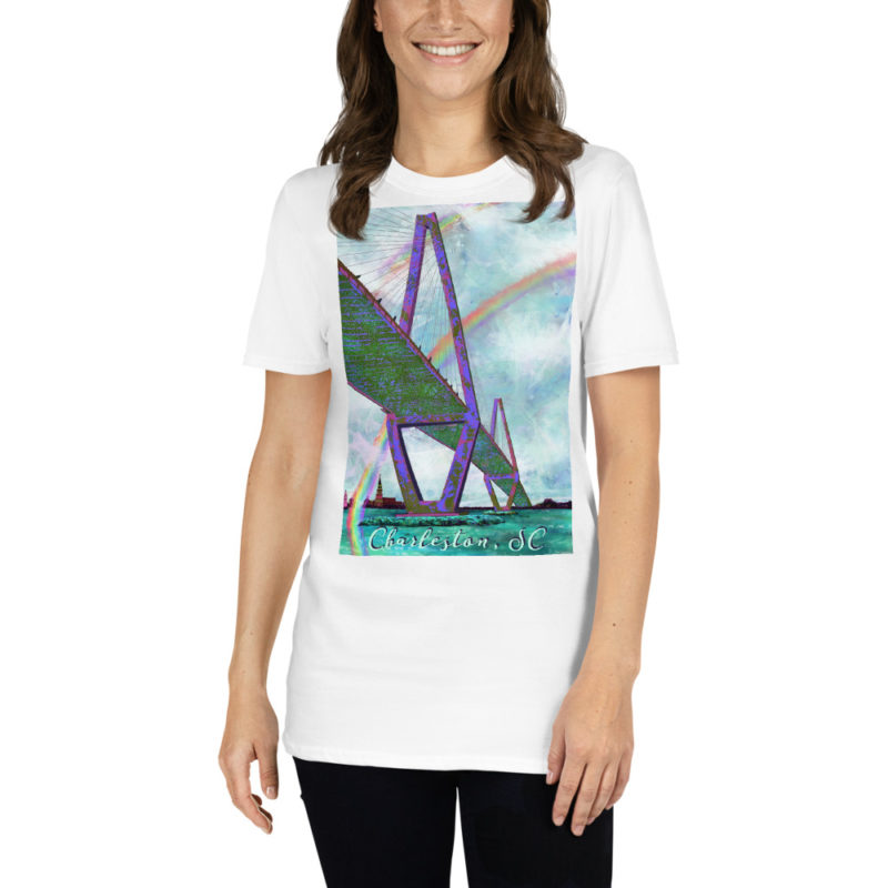 Charleston, SC, Arthur Ravenel Jr Bridge, Short-Sleeve T-Shirt - Image 3