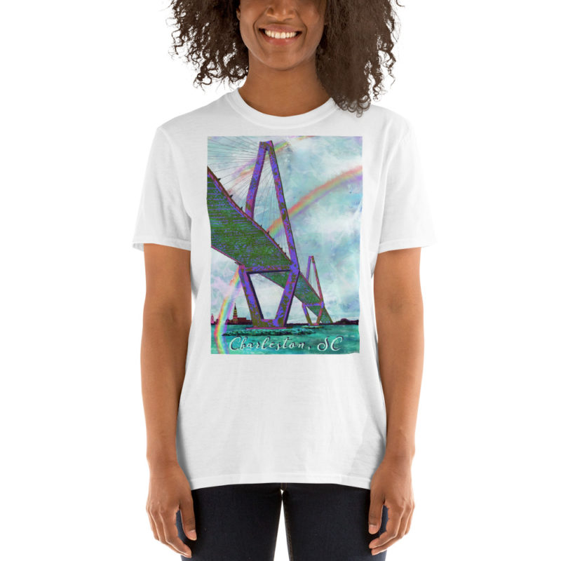 Charleston, SC, Arthur Ravenel Jr Bridge, Short-Sleeve T-Shirt - Image 4