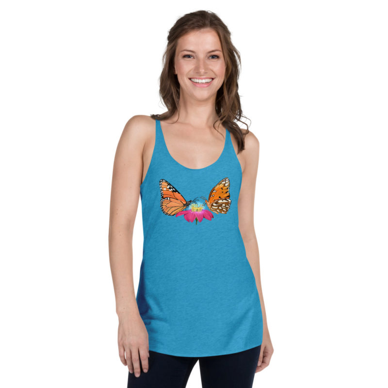 Twin Butterflies Women's Racerback Tank - Image 4