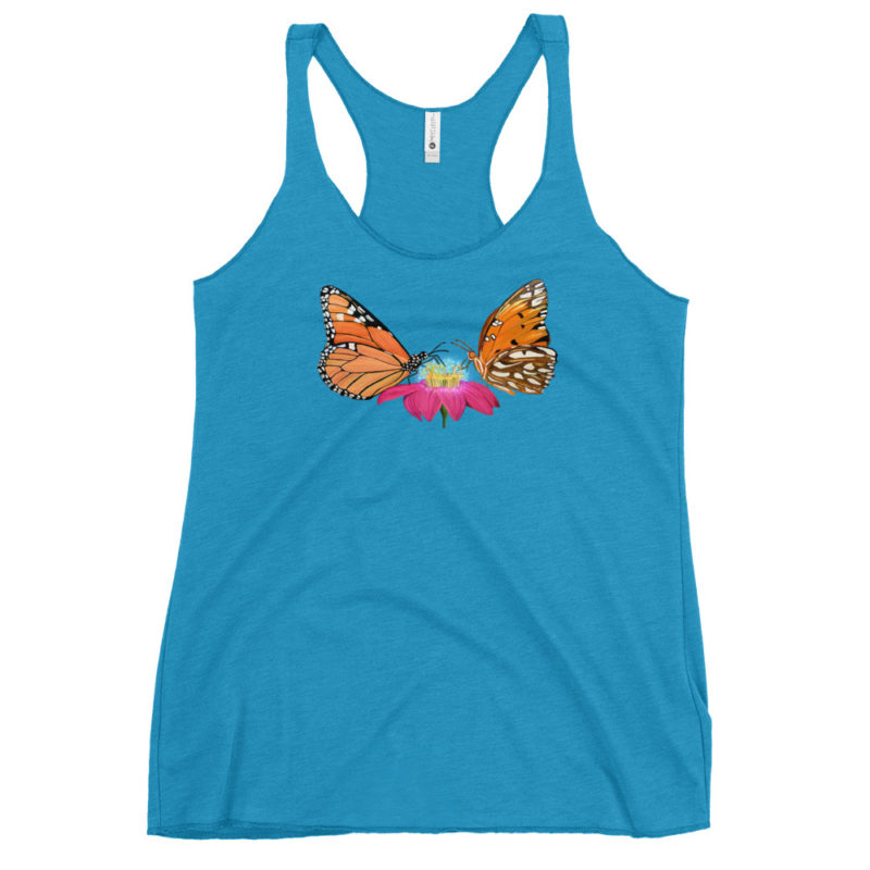 Twin Butterflies Women's Racerback Tank - Image 8